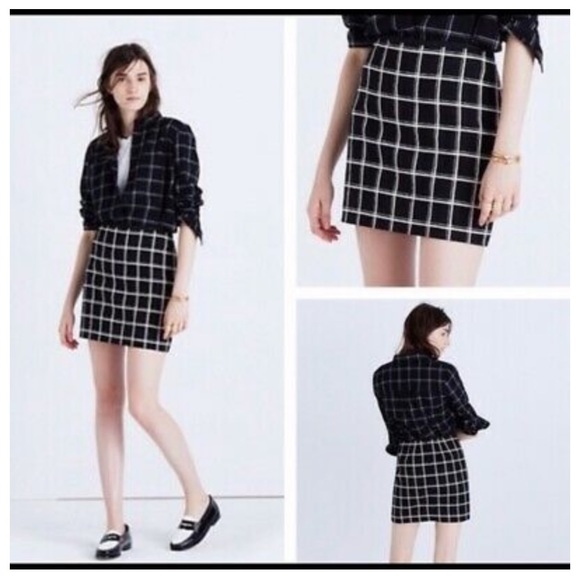 Madewell Dresses & Skirts - Madewell double windowpane skirt